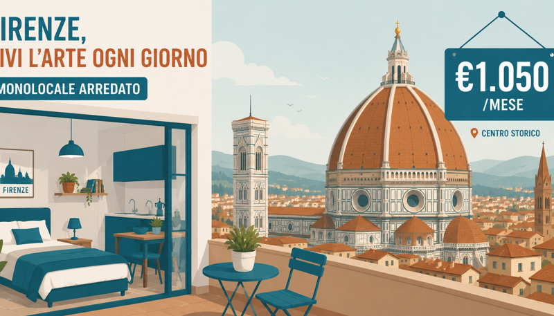 Affitto monolocale Firenze 2026: prezzi per quartiere e consigli pratici
